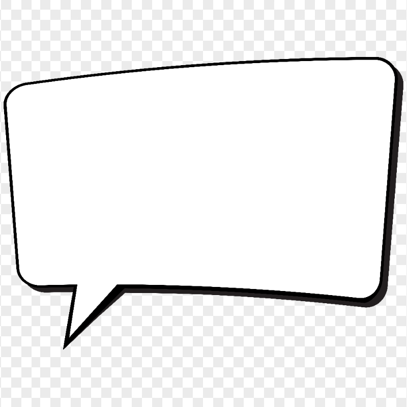 HD Comics Speech Black & White Bubble PNG