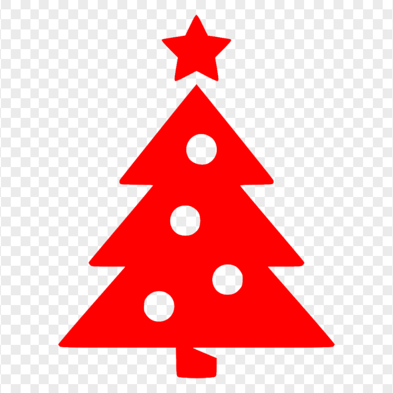HD Cool Red Christmas Tree Icon PNG