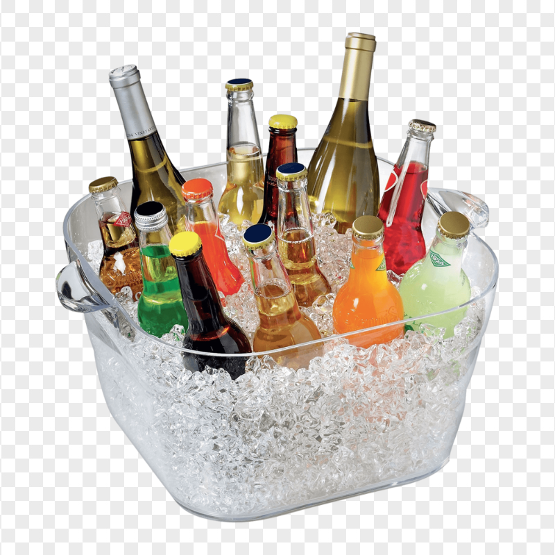 HD Cooler Ice Beer Bottles PNG