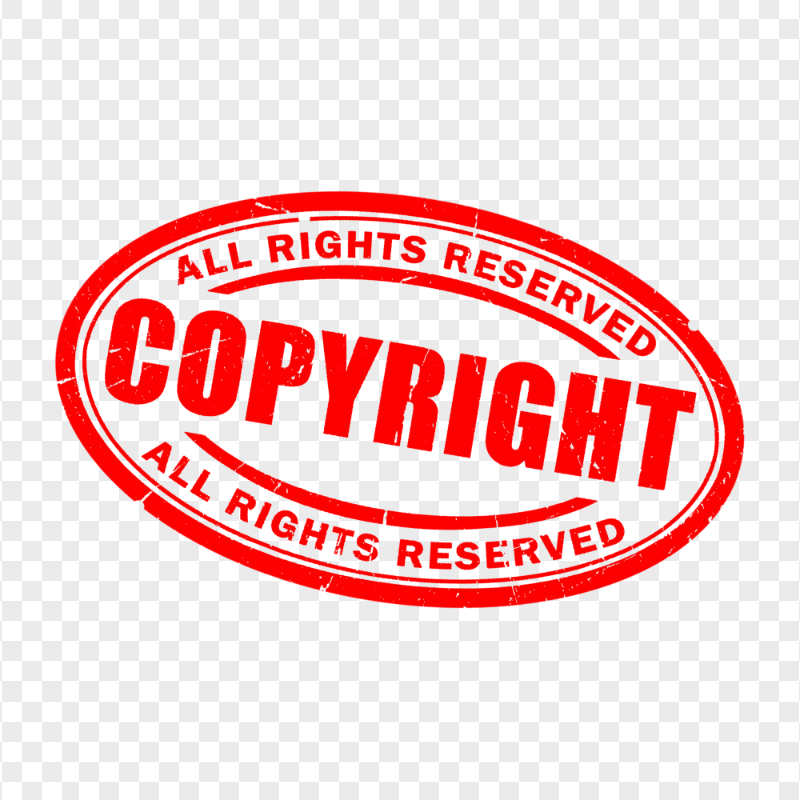 HD Copyright All Rights Reserved Red Stamp PNG
