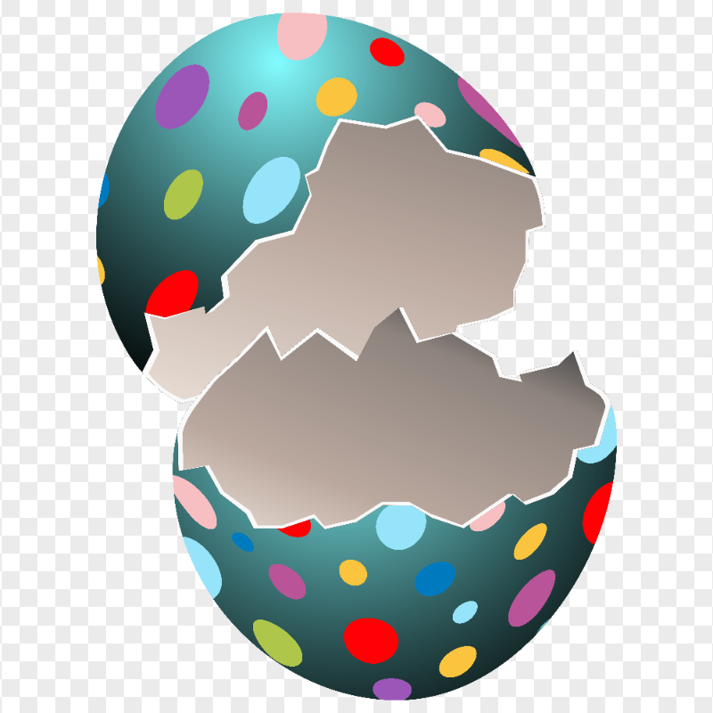 HD Cracked Colorful Easter Egg Illustration Transparent PNG