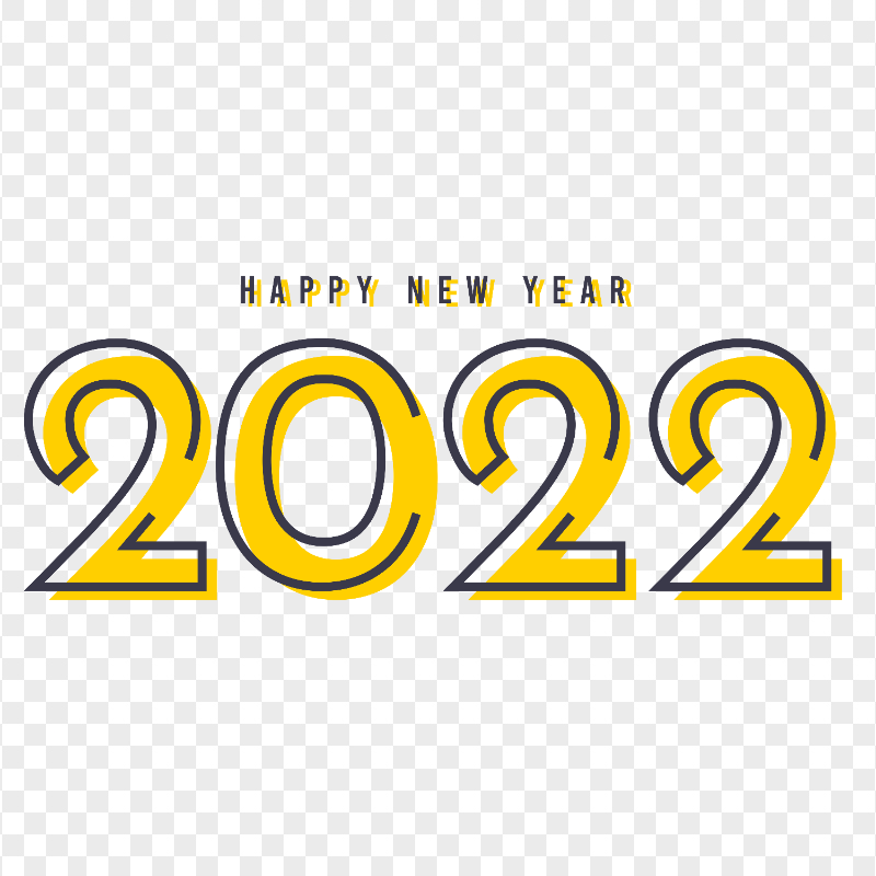 HD Creative Flat Happy New Year 2022 PNG