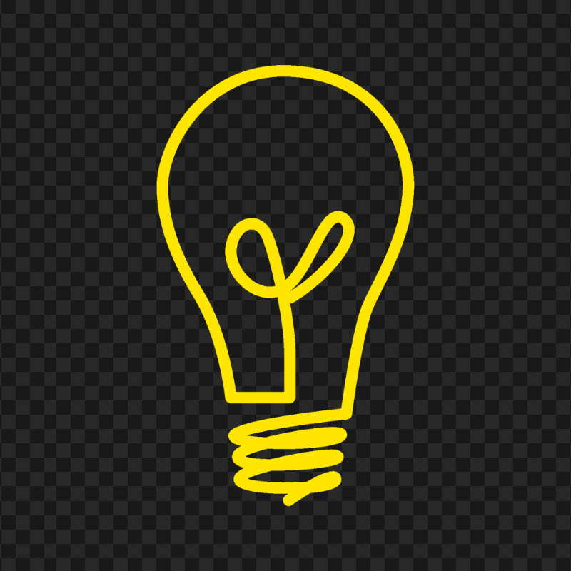 HD Creative Yellow Light Bulb Idea Icon Clipart PNG