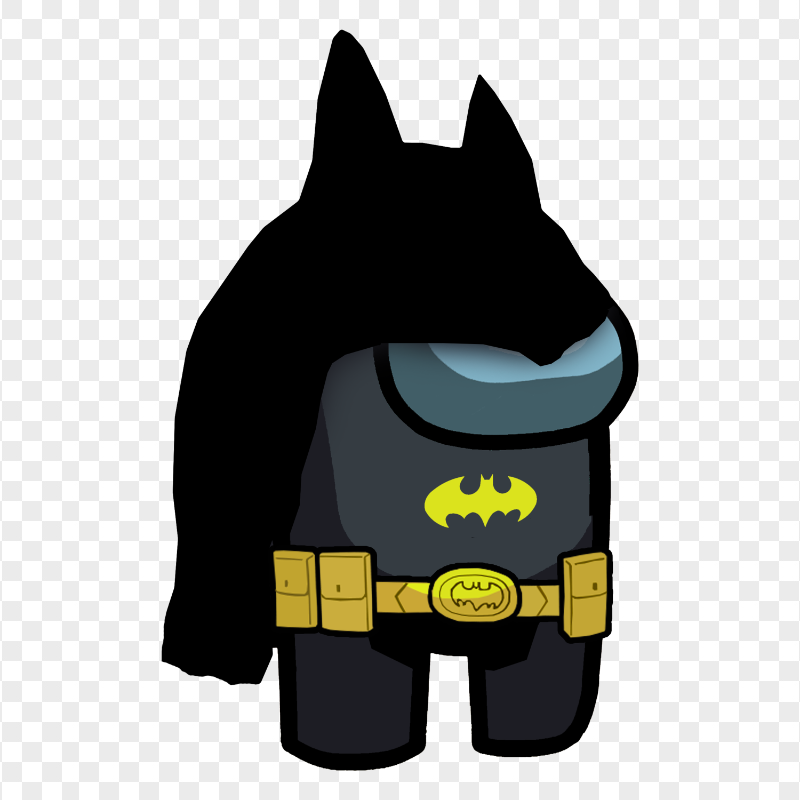HD Crewmate Among Us Batman Suit Cape PNG