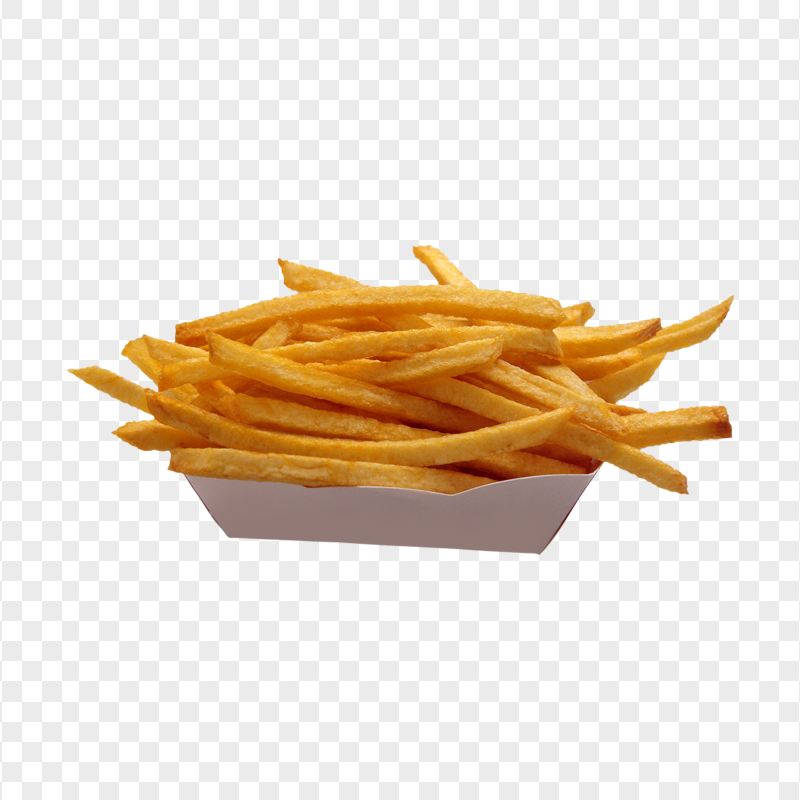 HD Crunchy French Fries On A Paper Plate PNG