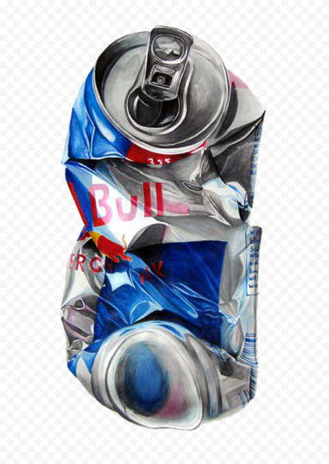 Hd Crushed Red Bull Can Png Citypng