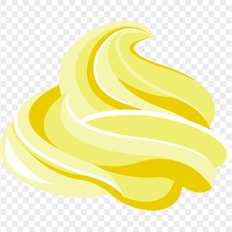 HD Cupcake Icing Yellow Cream Cartoon Illustration PNG