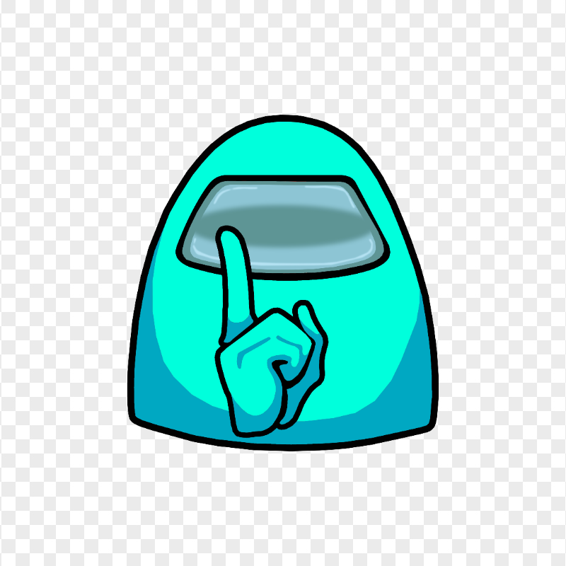 Crewmate Sign HD Brown Among Us Character Crewmate Shhh Sign Front View PNG | Citypng