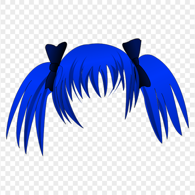 HD Dark Blue  Anime Girl Child Hair PNG