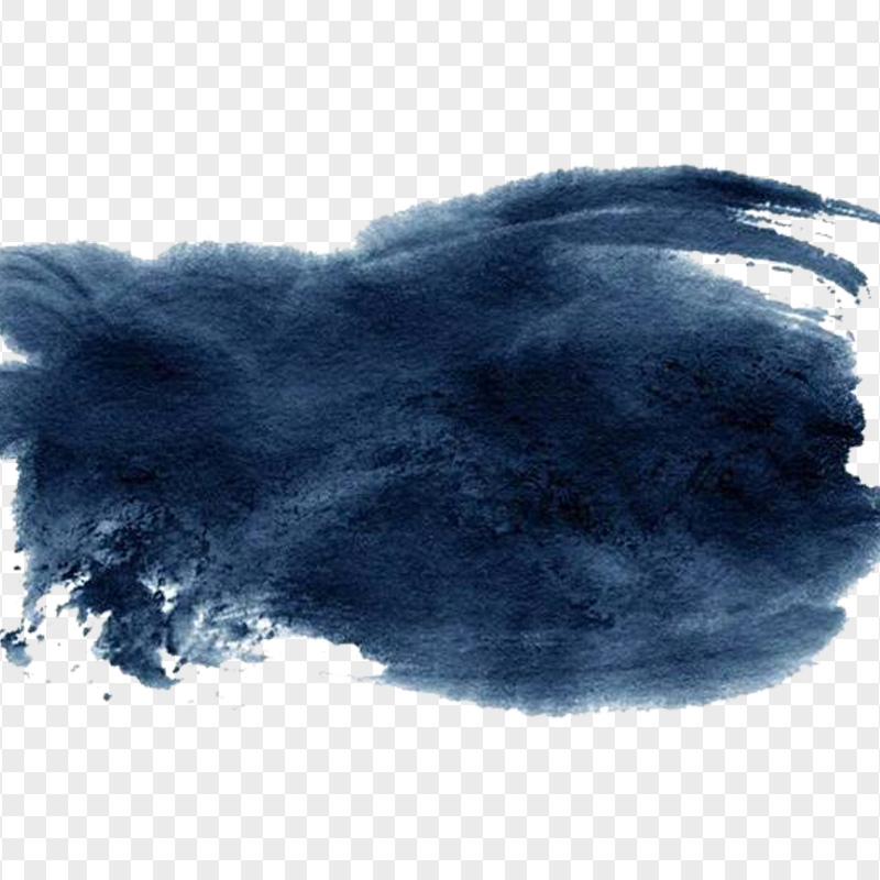 HD Dark Blue Watercolor Painting PNG