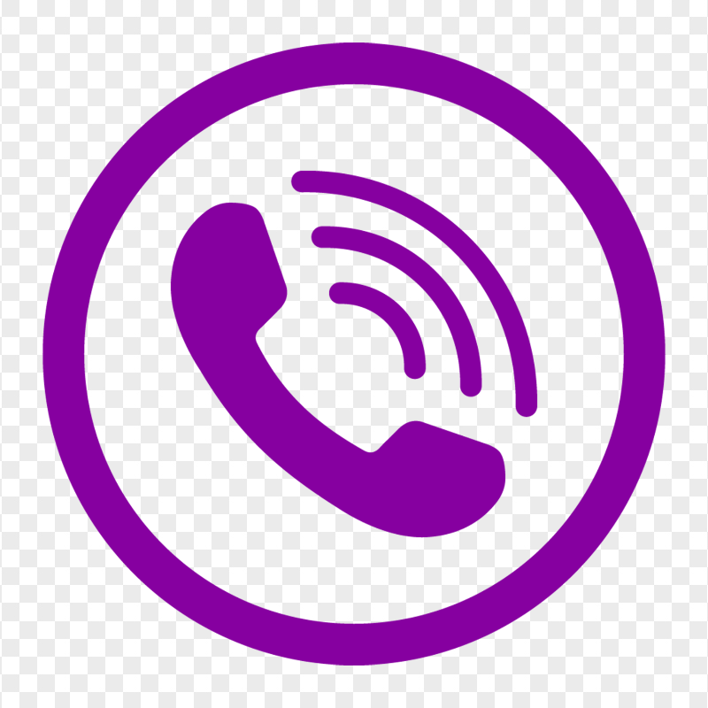 HD Dark Purple Round Circle Phone Icon PNG