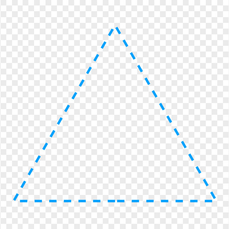 HD Dashed Line Blue Triangle PNG