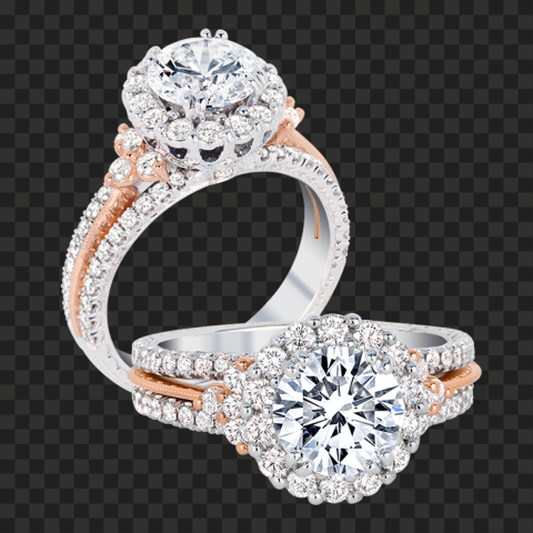 HD Diamond Engagement Wedding Two Rings PNG | Citypng