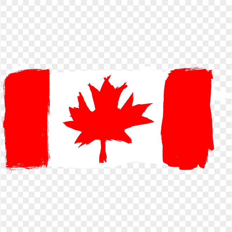 HD Digital Painting Flag Of Canada PNG