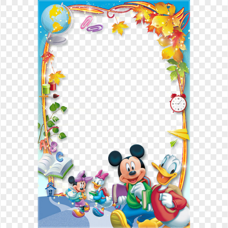 HD Disney Mickey Mouse Characters Frame PNG
