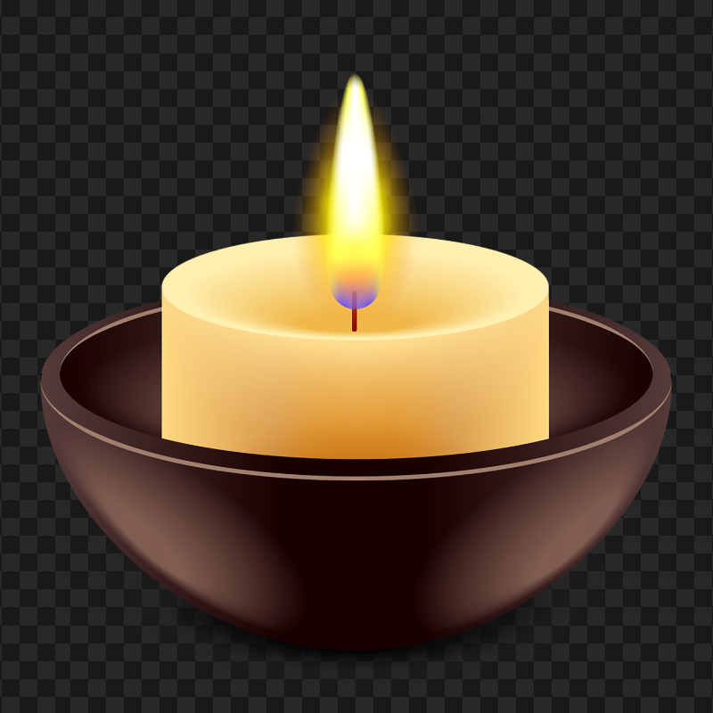 HD Diwali Tea Light Candle Illustration PNG