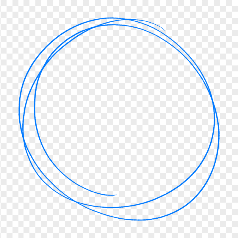 HD Doodle Sketch Lines Blue Circle Transparent PNG
