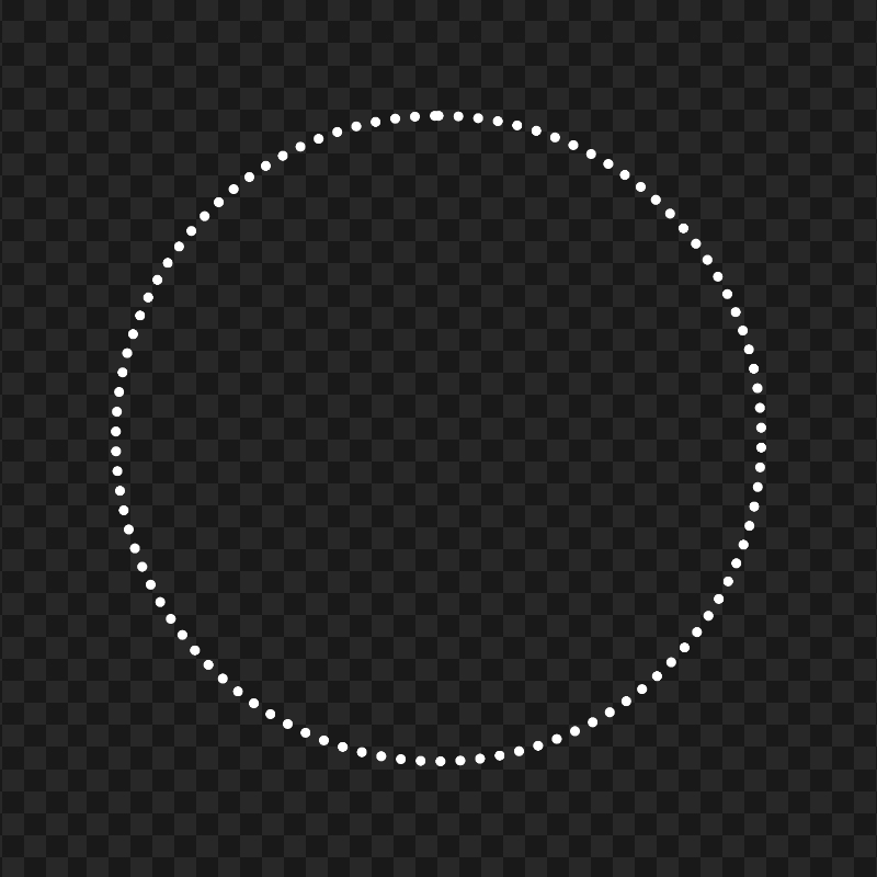 HD Dotted White Circle Transparent PNG
