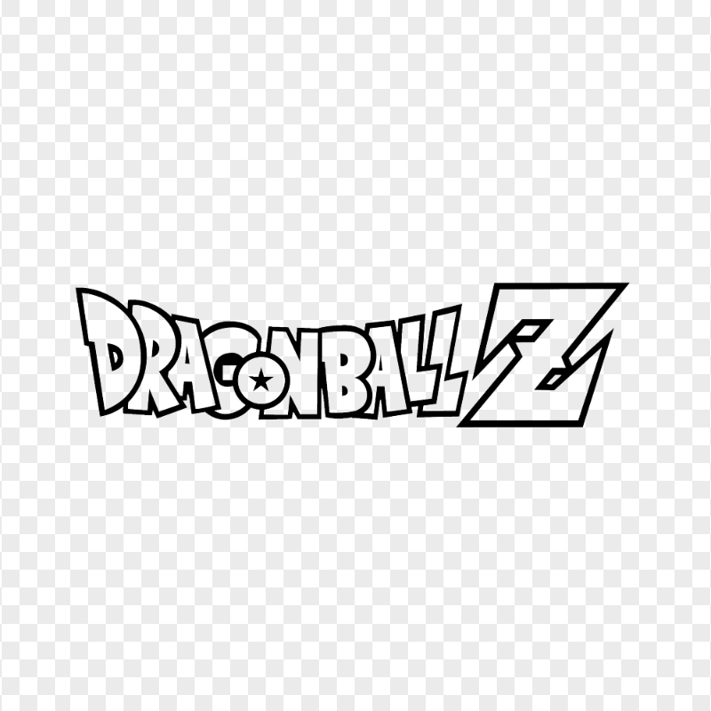 HD Dragon Ball Z Outline Black Logo PNG