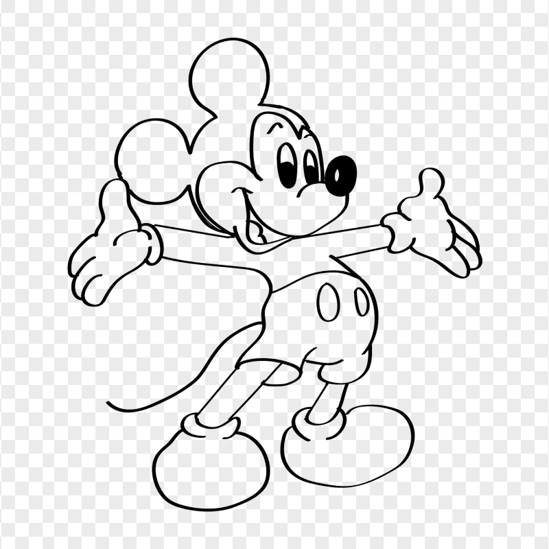 HD Drawing Line Art Mickey Mouse PNG
