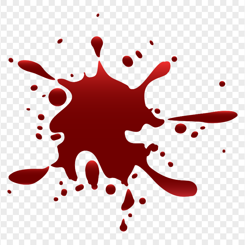 HD Drop Of Blood Splat Clipart Vector PNG