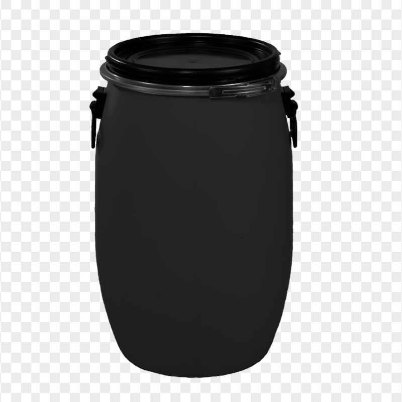 HD Drum Plastic Black Barrel PNG