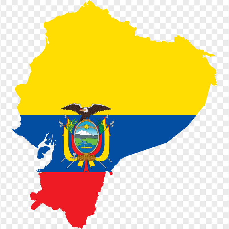 HD Ecuadorian Ecuador Flag Map PNG