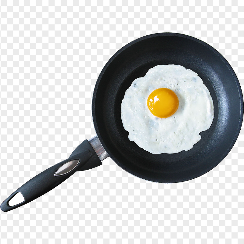 HD Egg In pan Transparent Background