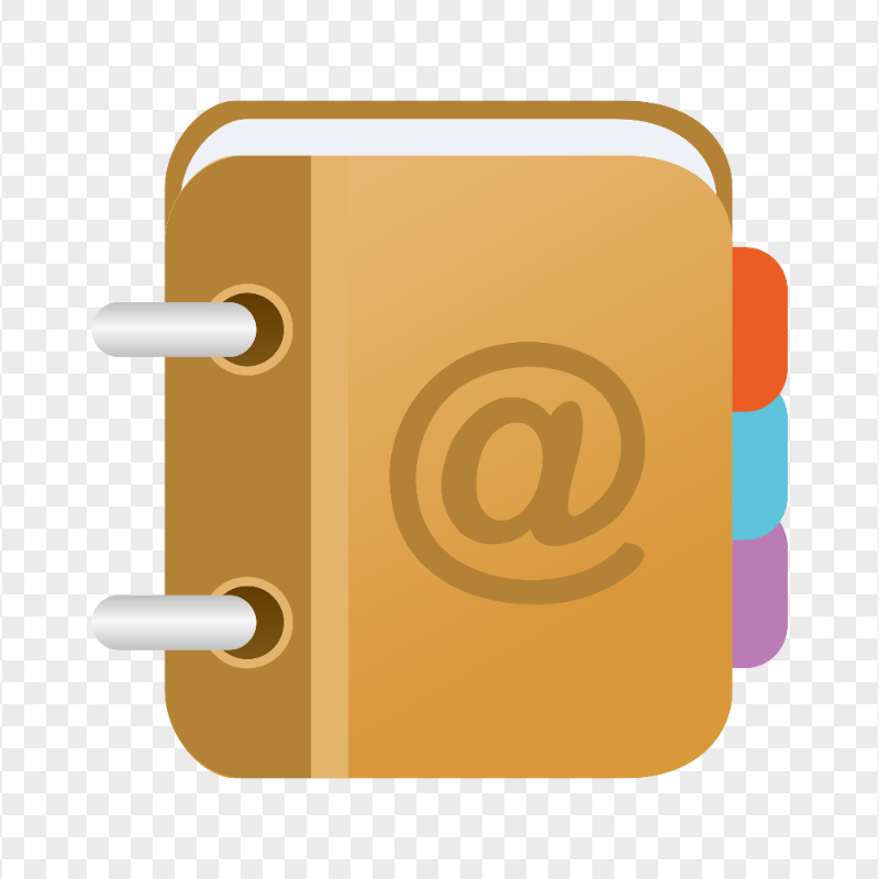 HD Email Address Book Vector Icon PNG