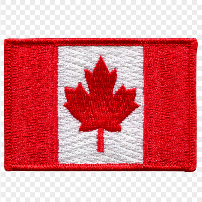 HD Embroidered Canada Flag Patch PNG