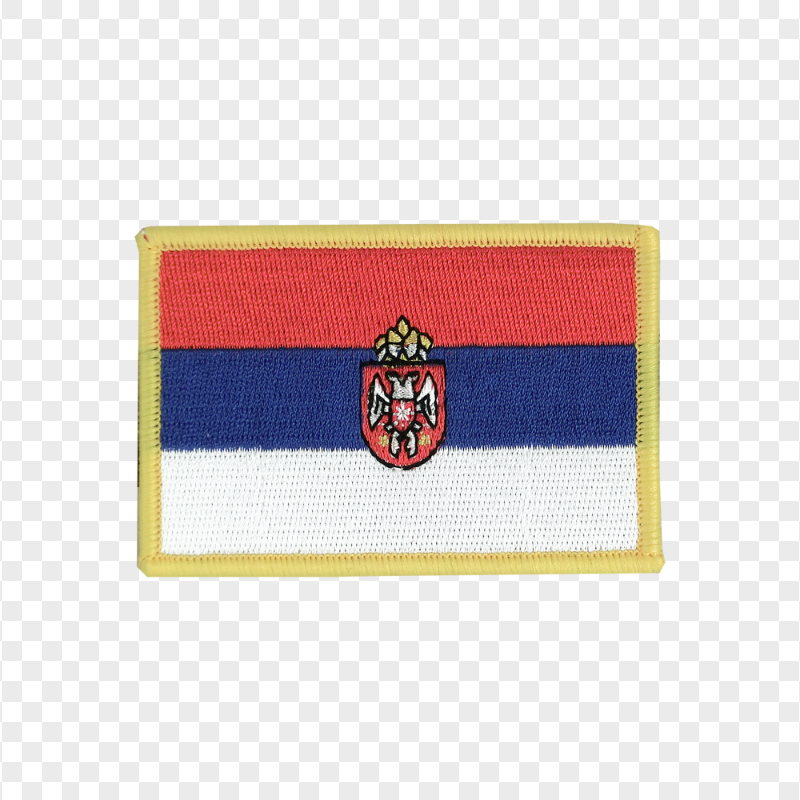 HD Embroidered Serbia Flag Patch PNG