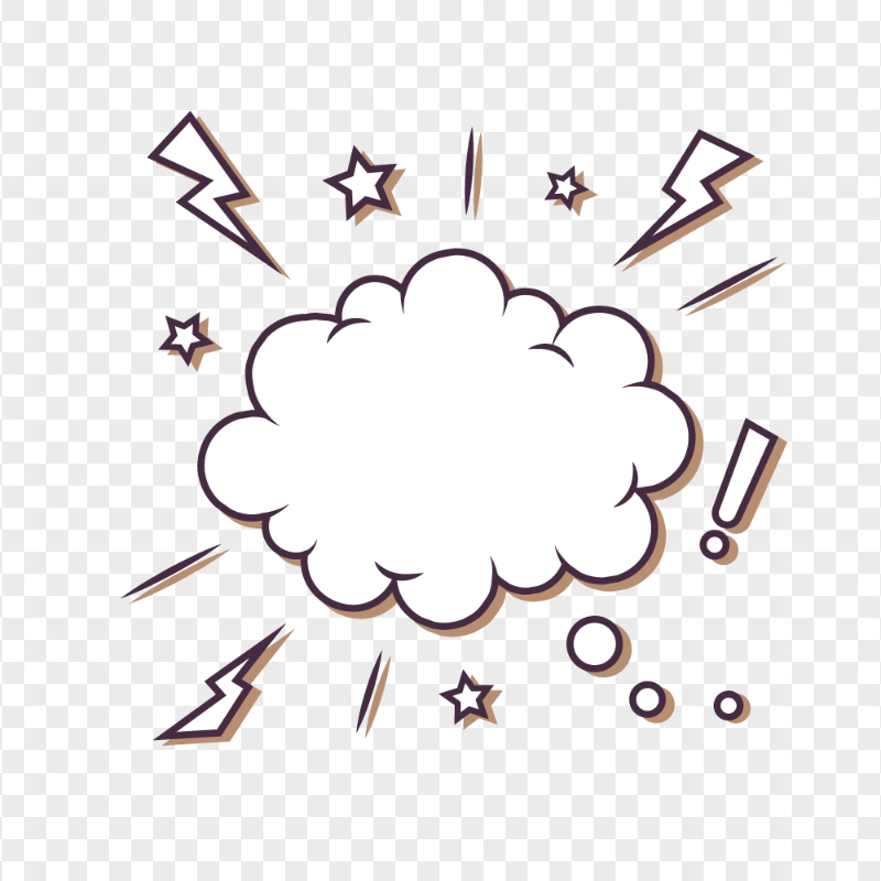 HD Empty Comic Speech Cloud Bubble PNG