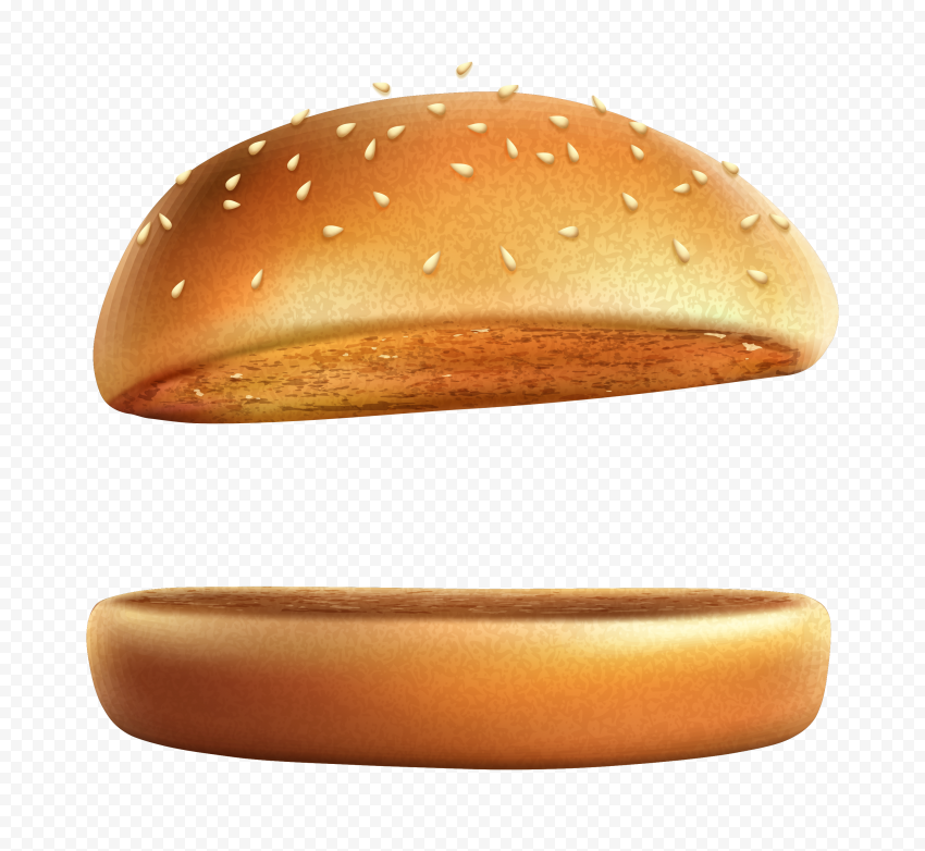 HD Empty Hamburger Bread Bun Transparent PNG