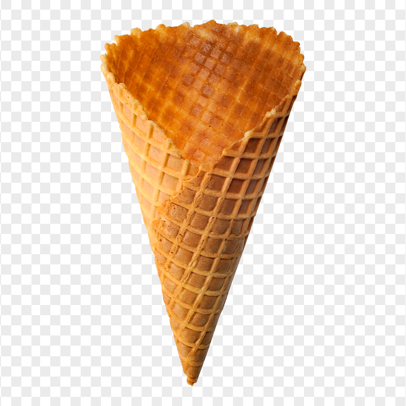 HD Empty Ice Cream Waffle Cone PNG