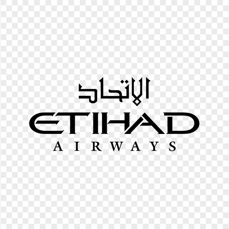 HD Etihad Airways Black Logo Transparent PNG