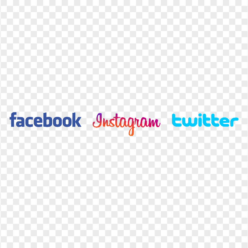 HD Facebook Instagram Twitter Logos Signature PNG