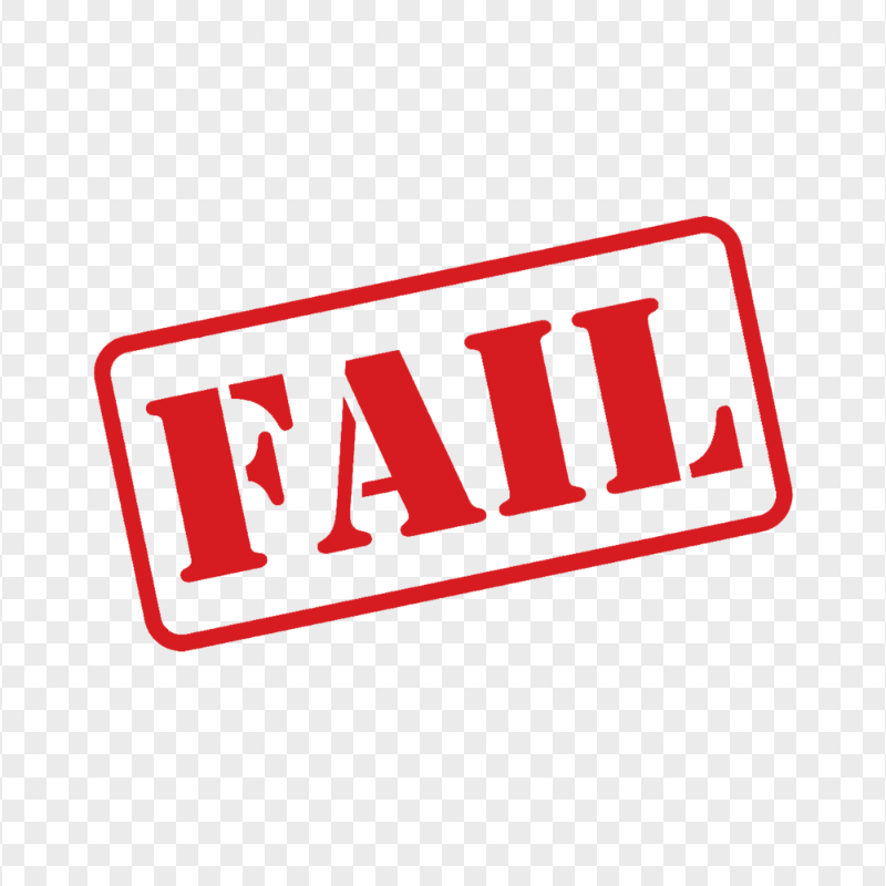 HD Fail Red Stamp Word PNG