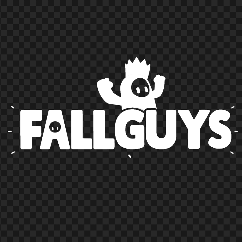 HD Fall Guys White Logo With Character PNG
