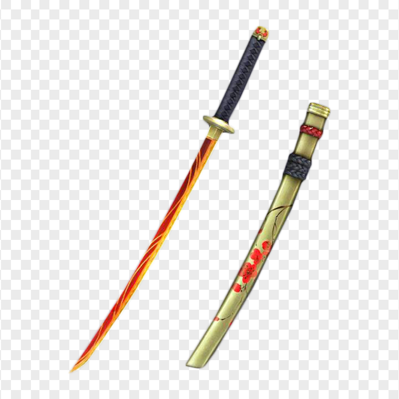HD FF Free Fire Katana Weapon Skin PNG