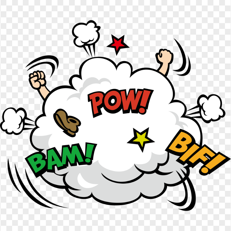 HD Fight Cloud Bubble Comic Cartoon Effect PNG — Free Transparent | CityPNG