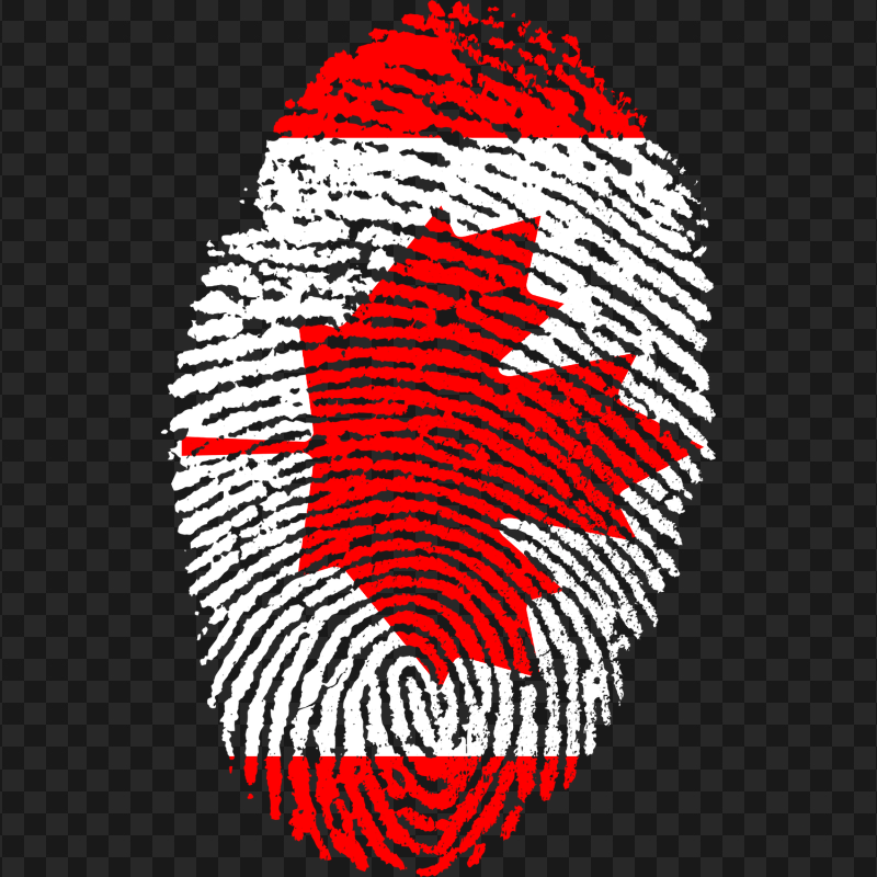 HD Fingerprint Canada Flag Transparent PNG