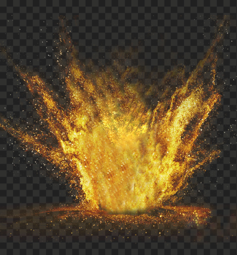 HD Fire Bomb Dust Explosion Transparent PNG