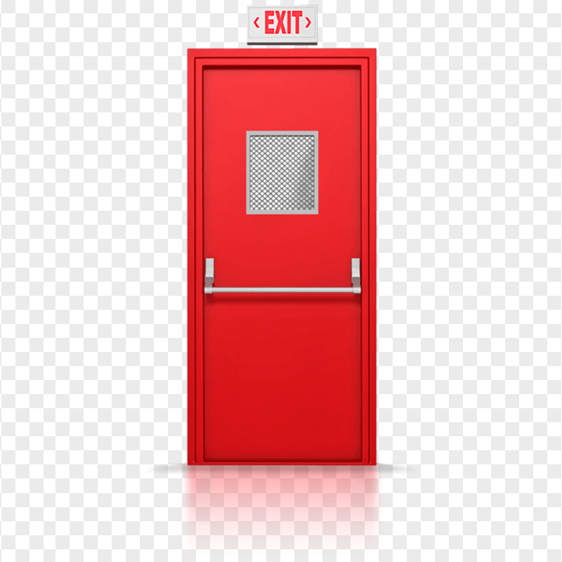 HD Fire Exit Door Illustration Transparent PNG