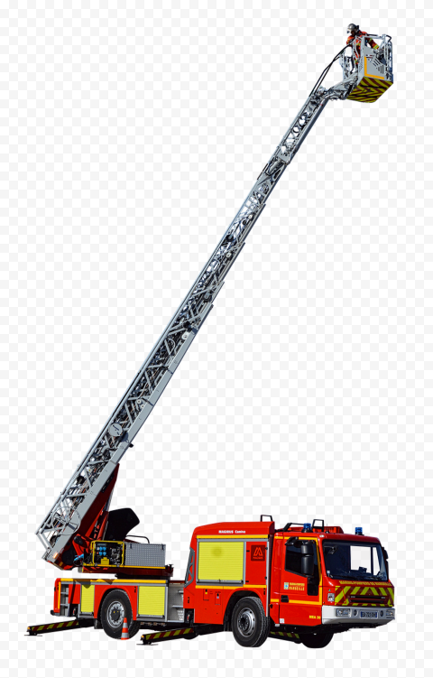 HD Fire Firefighter Truck Ladder PNG | Citypng