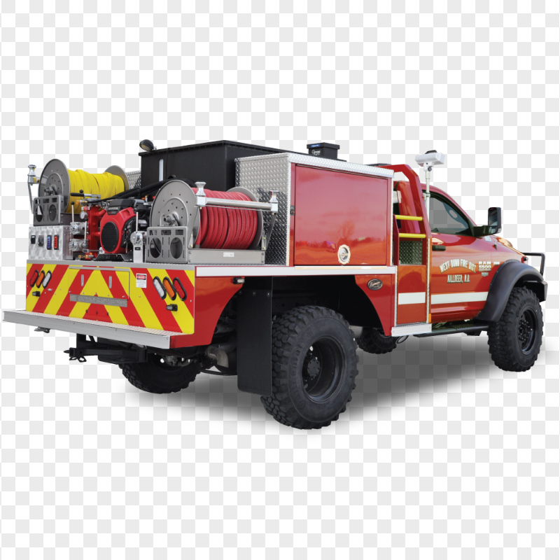 HD Firefighter Car Truck Firetruck PNG