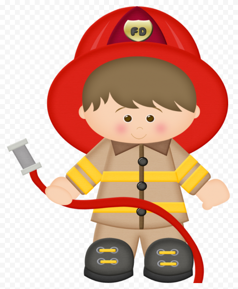 HD Firefighter Fireman Cartoon Clipart Character PNG | Citypng