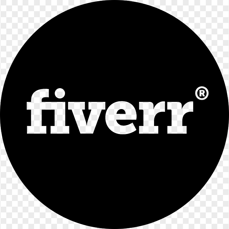 HD Fiverr Round Black Logo PNG