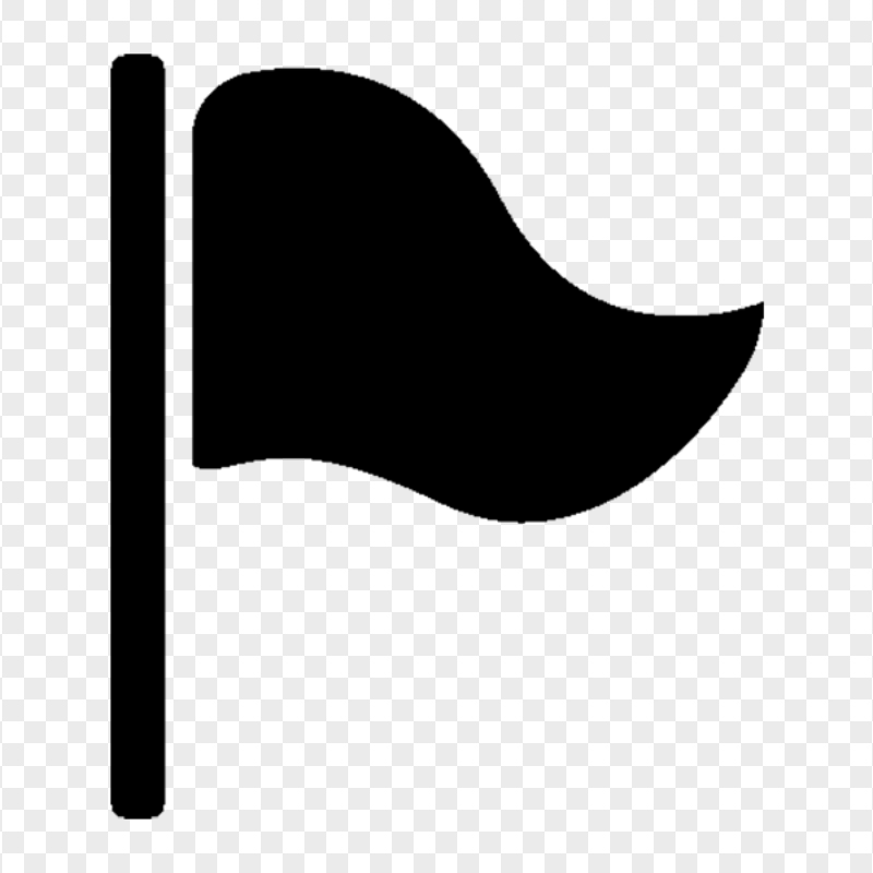 HD Flag Black Icon Transparent Background