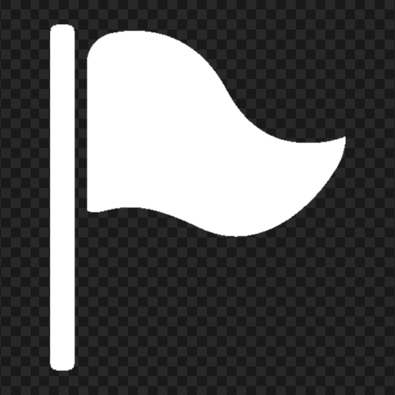 HD Flag White Icon PNG