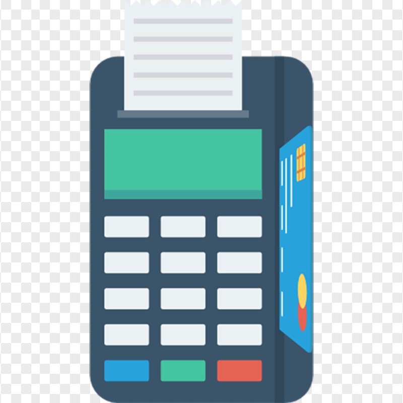 HD Flat Vector POS Credit Card Machine Icon PNG
